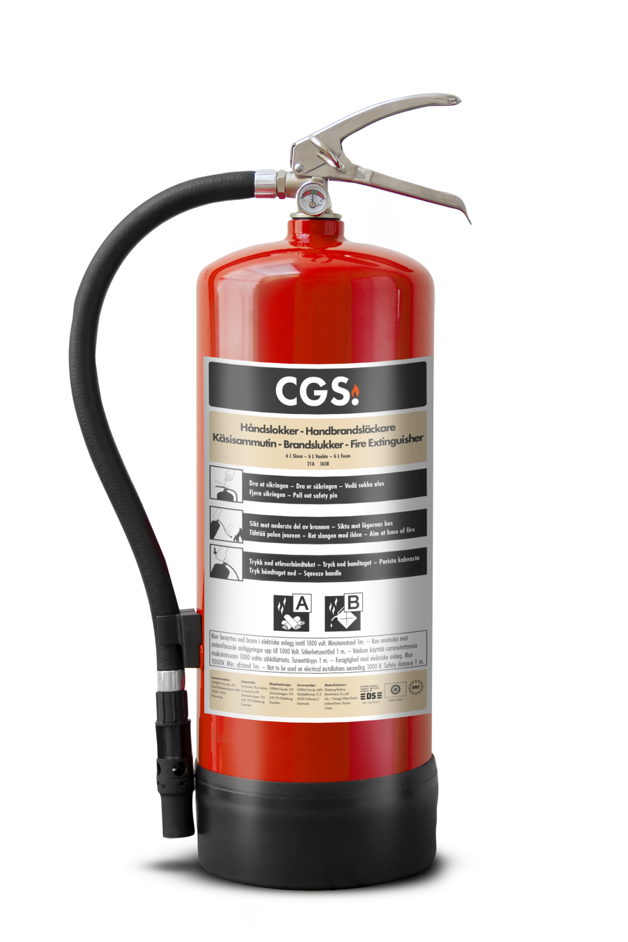 CGS skumslukker AB-klasse. Foto.