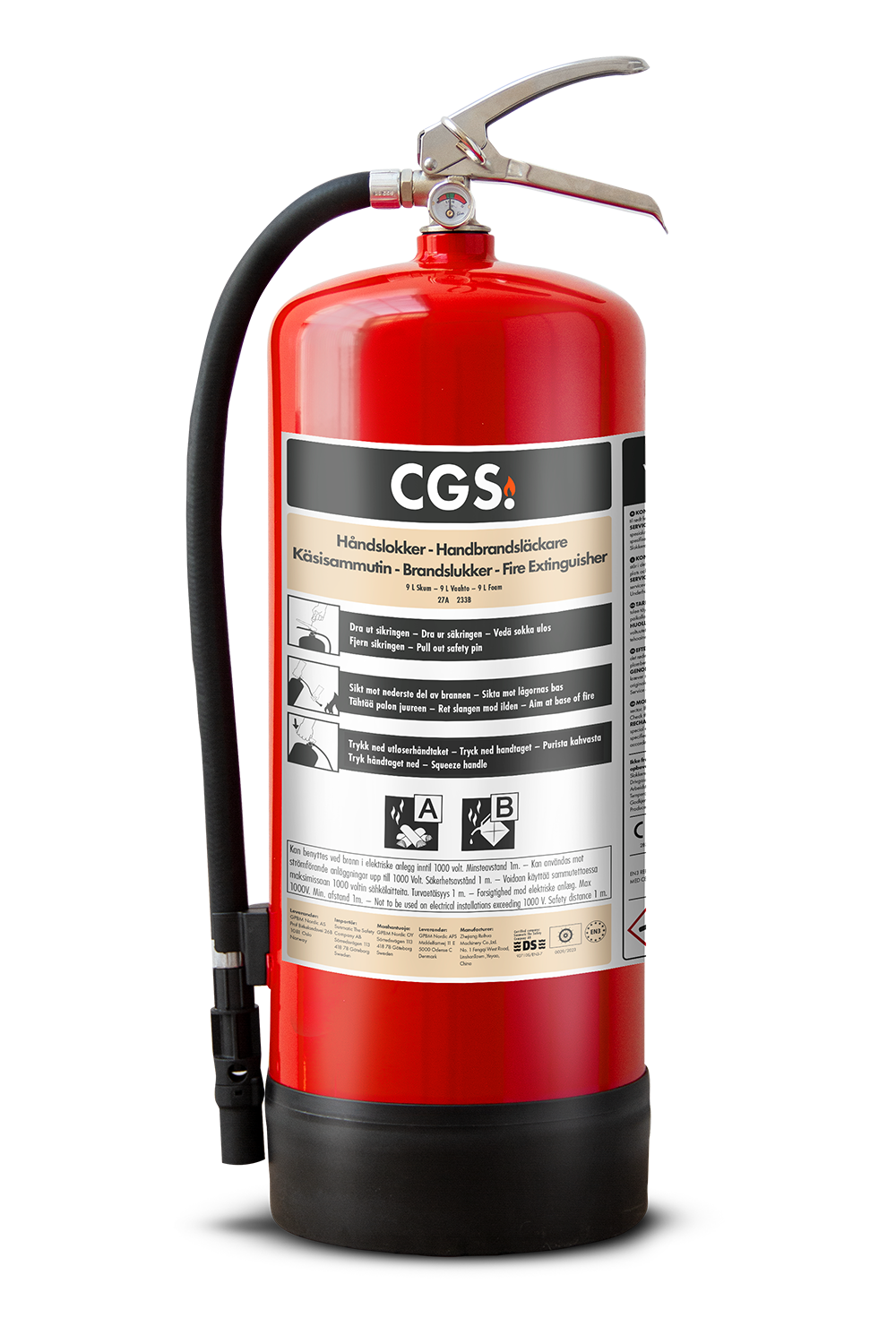 CGS skumslukker AB-klasse FE9CR-B. Foto.